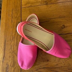 Land's End Pink Red Nature Tex eco friendly lightweight slipon walking shoe SZ 9